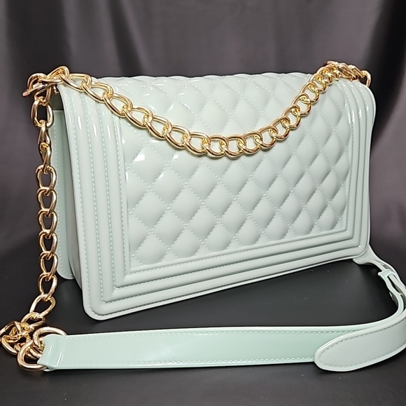 Girly Mint Diamond Cut Jelly Purse - Picture 5 of 6